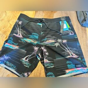 O'Neill Black Tropical Print Men's Shorts